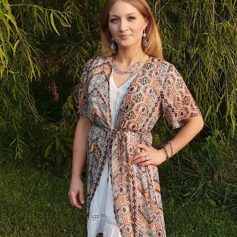 Colorful patterned Liberty Love top - Picture 2 of 8